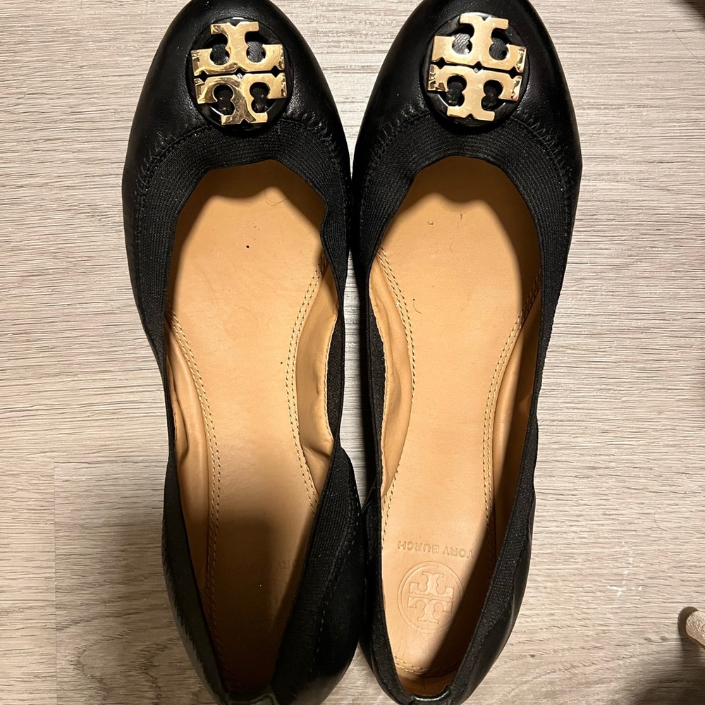 Black Tory Burch Flats! Perfect Condition!